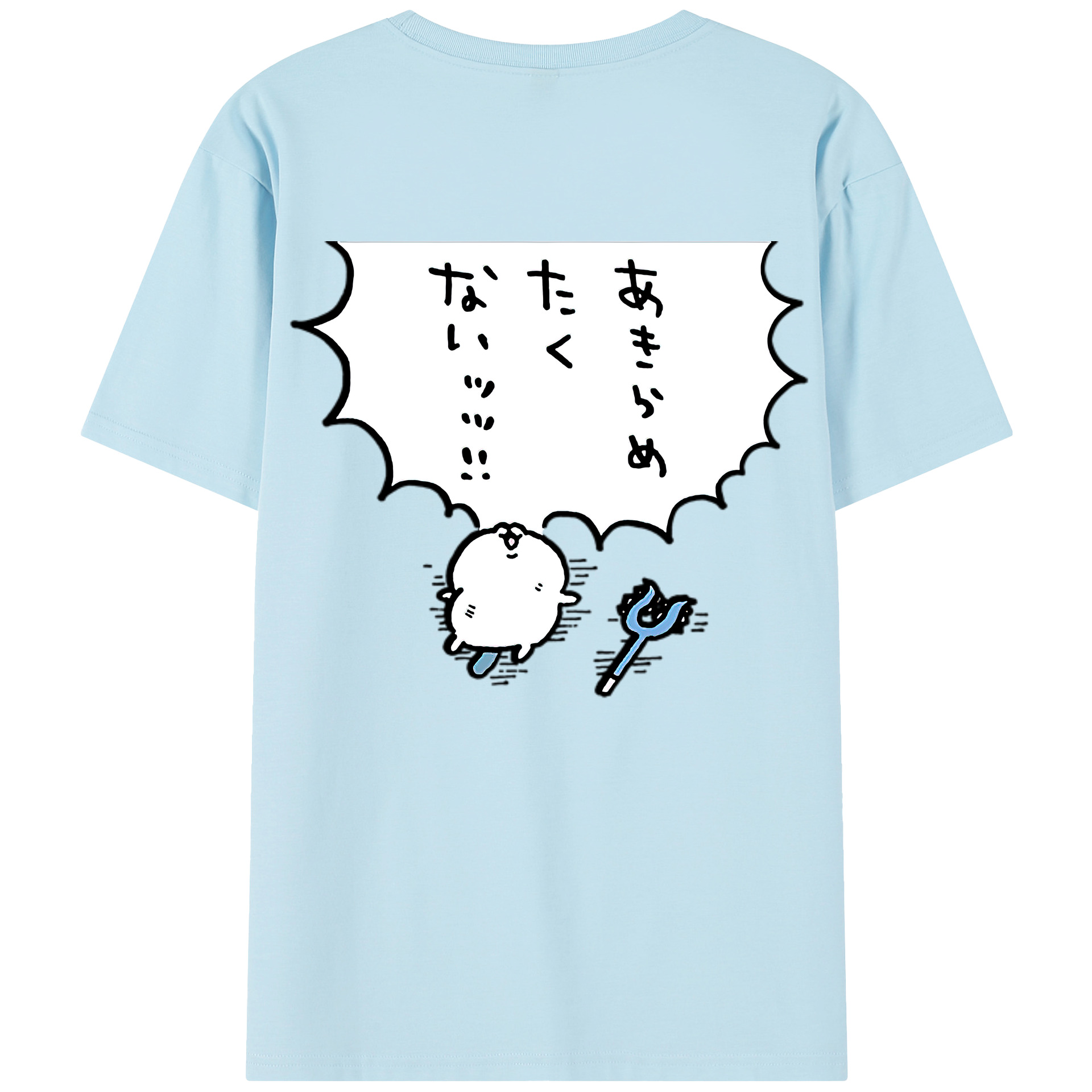 （画像用） ちいかわ ちいかわ Chii-kawa chiikawa 綿100％半袖Tシャツ（背面プリント）
